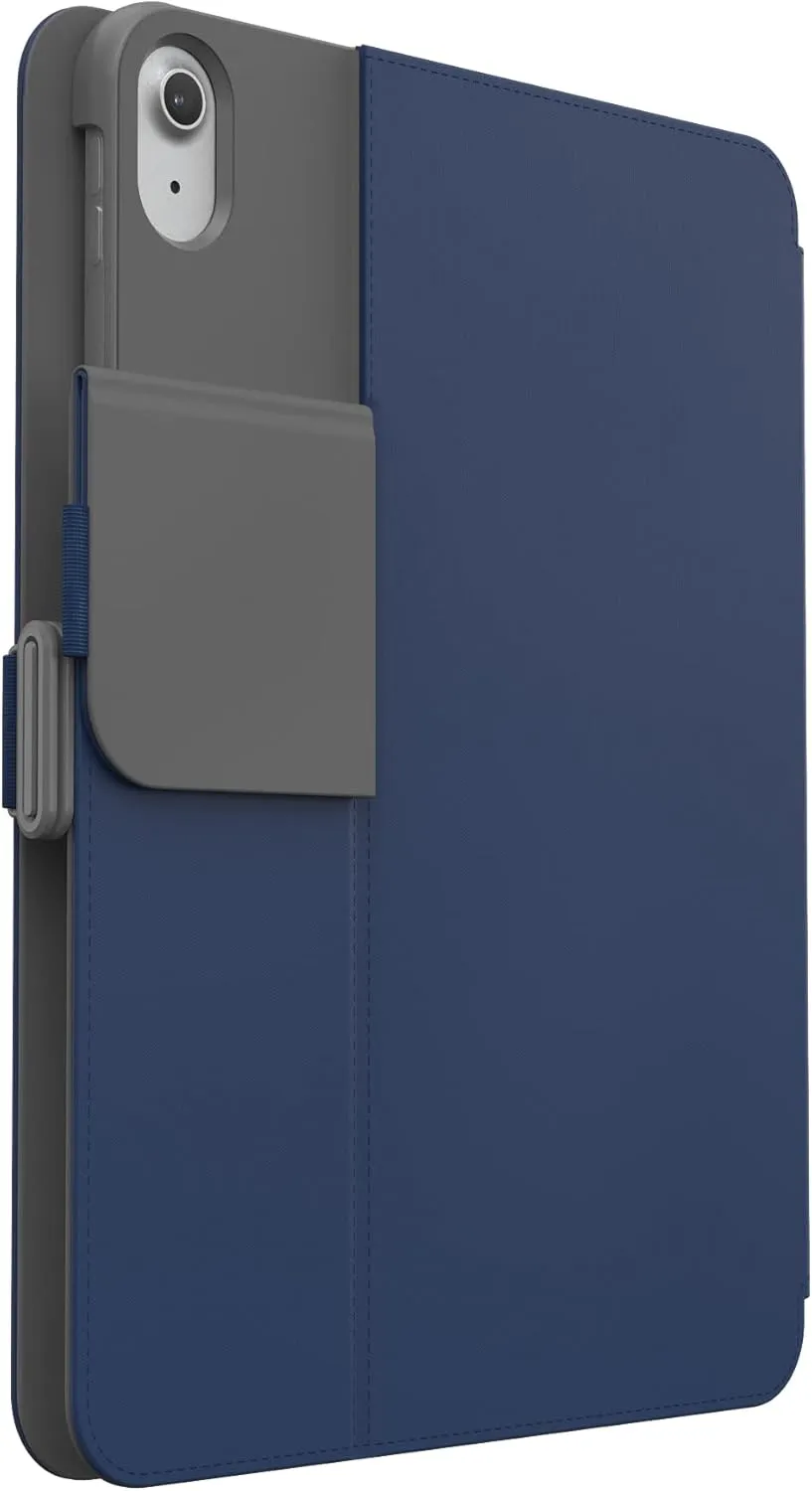 Speck Case for iPad Pro 10th Generation 10.9 Inch - Drop & Camera Protection, Slim Multi Range Stand, Apple Pencil Holder - Arcadia Navy/Moody Grey