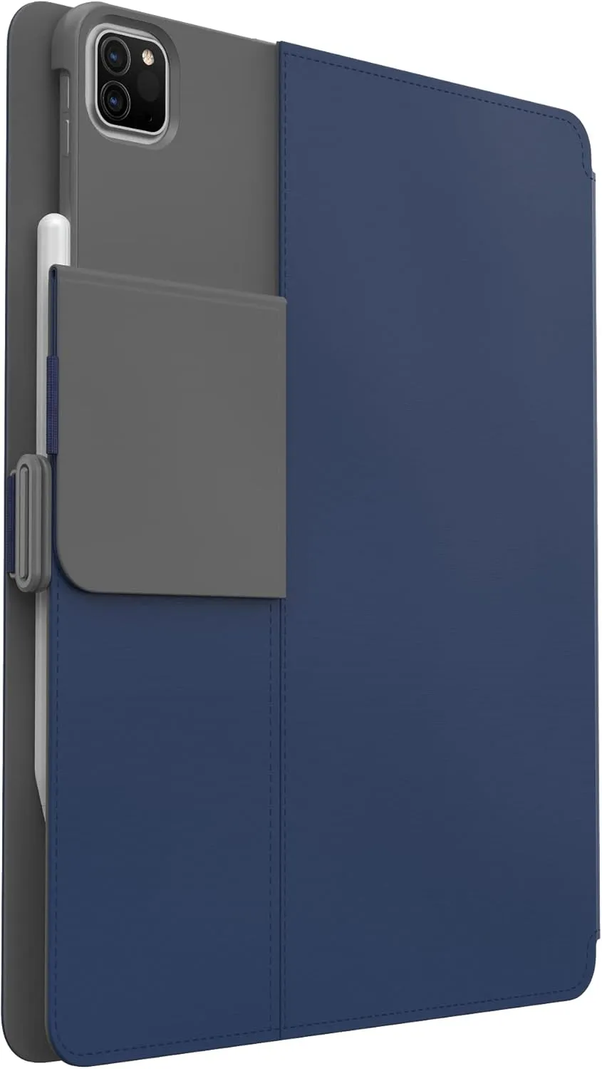 Speck Case for iPad Pro 6th Generation 12.9 Inch - Drop & Camera Protection, Slim Multi Range Stand, Apple Pencil Holder - Arcadia Navy/Moody Grey