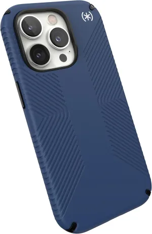 Speck iPhone 14 Pro Case - Drop Protection, Scratch Resistant, Dual Layer Slim Phone Case for 6.1 Inch iPhones 14 Pro Max - Built for MagSafe - Anti-Fade Case - Presidio2 Grip-Coastal Blue/Black/White