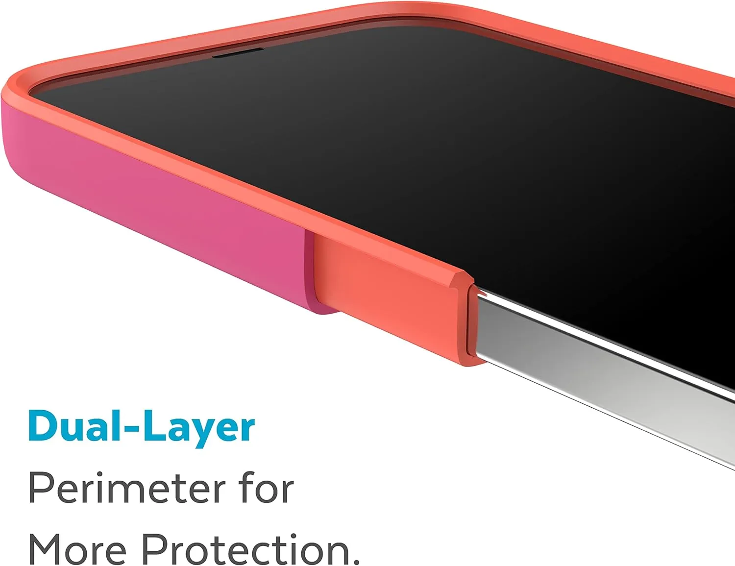 Speck iPhone 14 Pro Max Case - Slim Phone Case with Drop Protection, Scratch Resistant with Soft Touch for 6.7 inch iPhone 14 Pro Max Case - Dual Layer Case, Digital Pink/Energy Red CandyShell Pro