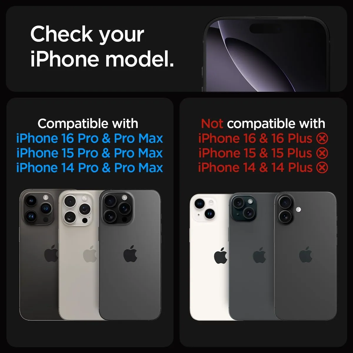 Spigen Camera Lens Screen Protector [GlasTR EZ Fit Optik Pro] Designed for iPhone 16 Pro Max/iPhone 16 Pro/iPhone 15 Pro Max/iPhone 15 Pro [Case Friendly] - Black Titanium [2 Pack]