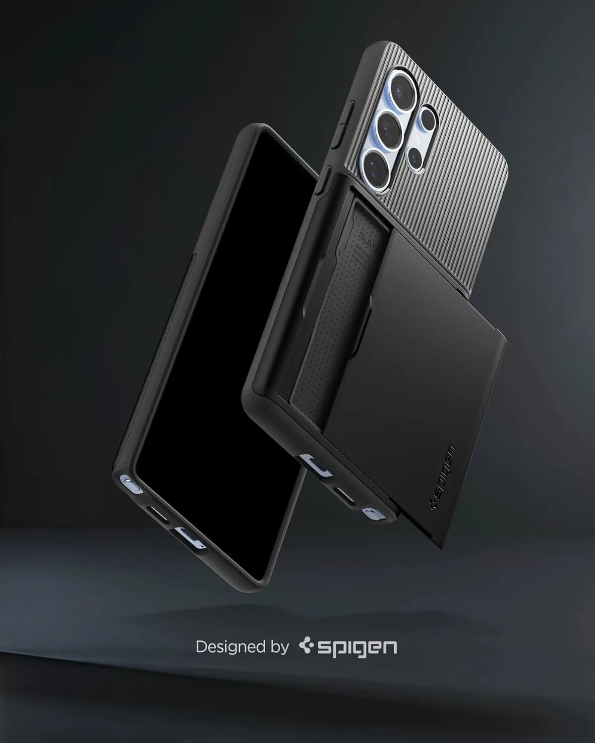 Spigen Slim Armor CS Designed for Galaxy S25 Ultra Case (2025) [No Magnet Ring], [Military-Grade Protection] - Black