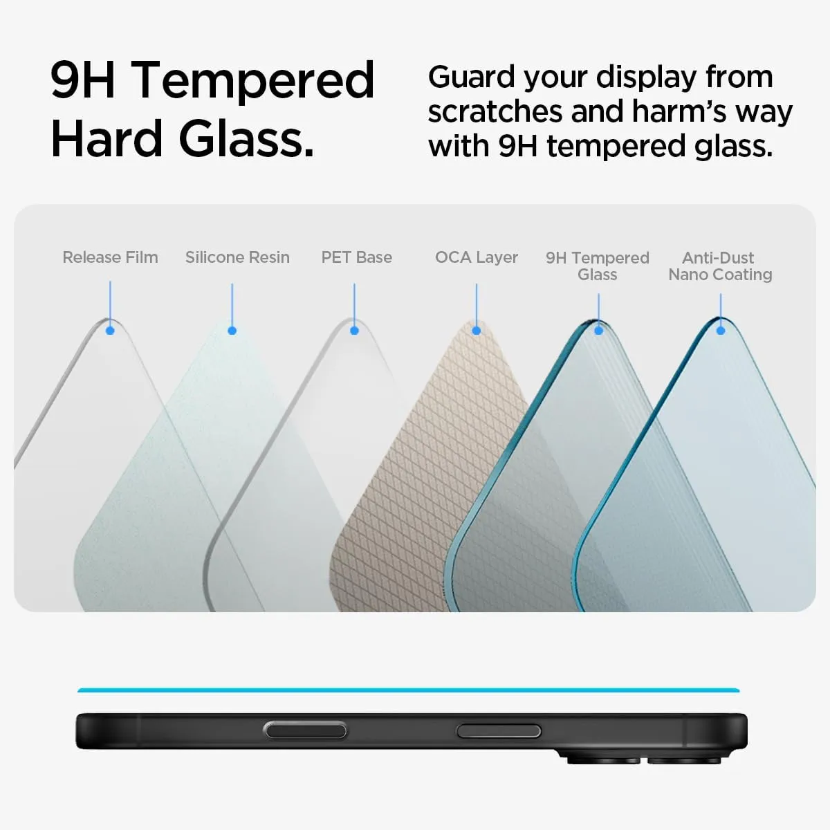 Spigen Tempered Glass Screen Protector [GlasTR EZ FIT] designed for iPhone 16 / iPhone 15 [2 Pack]