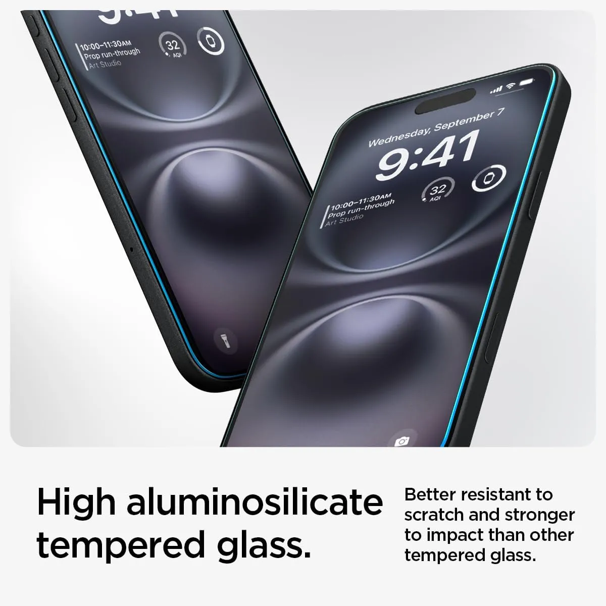 Spigen Tempered Glass Screen Protector [GlasTR EZ FIT] designed for iPhone 16 / iPhone 15 [2 Pack]