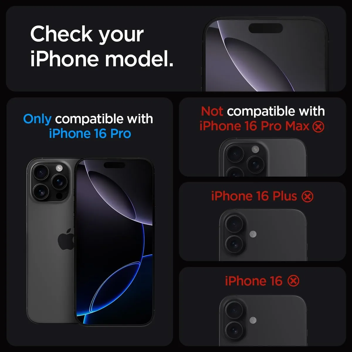 Spigen Tempered Glass Screen Protector [GlasTR EZ FIT] designed for iPhone 16 Pro [2 Pack]