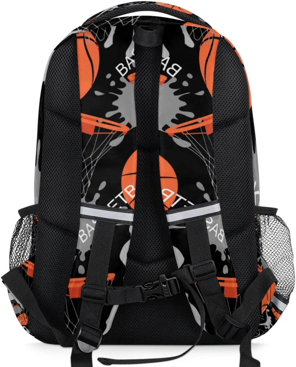 Sport Ball Player Basketball Backpack for Boys Kids School Backpack Elementary Students Bookbag Laptop Daypack with Chest Buckle, Teens Hiking Travel Rucksack