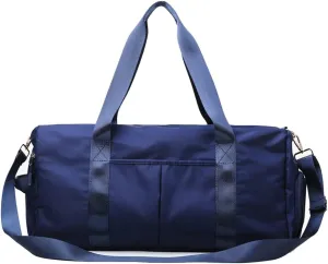Sports Gym Bag Dance Bag Carry On Weekender Bag for Girls Teen Women, Waterproof Travel Duffle bag with Wet Pocket and Shoe Compartment (Bag Only, Blue)