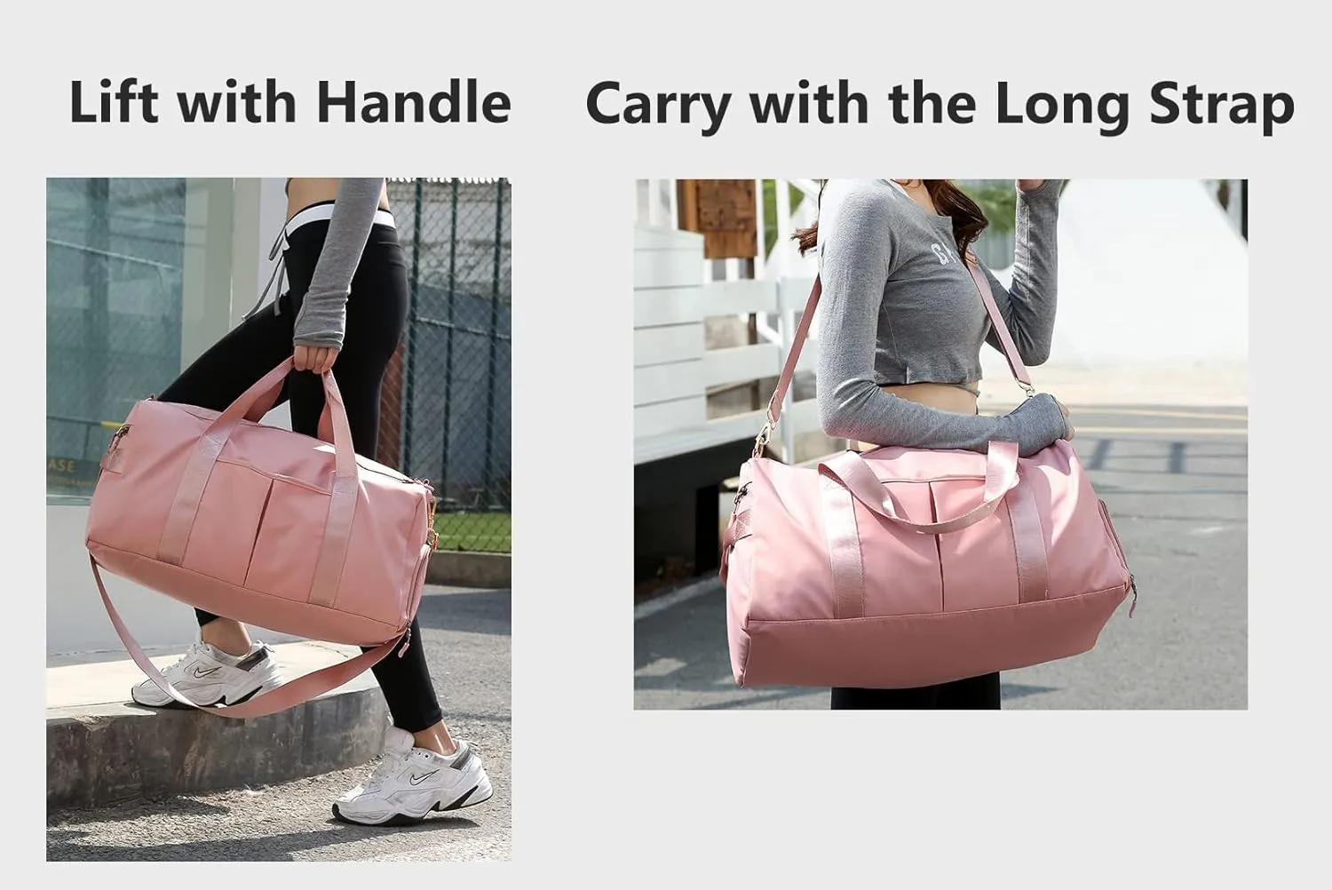 Sports Gym Bag Dance Bag Carry On Weekender Bag for Girls Teen Women, Waterproof Travel Duffle bag with Wet Pocket and Shoe Compartment (Bag Only, Blue)