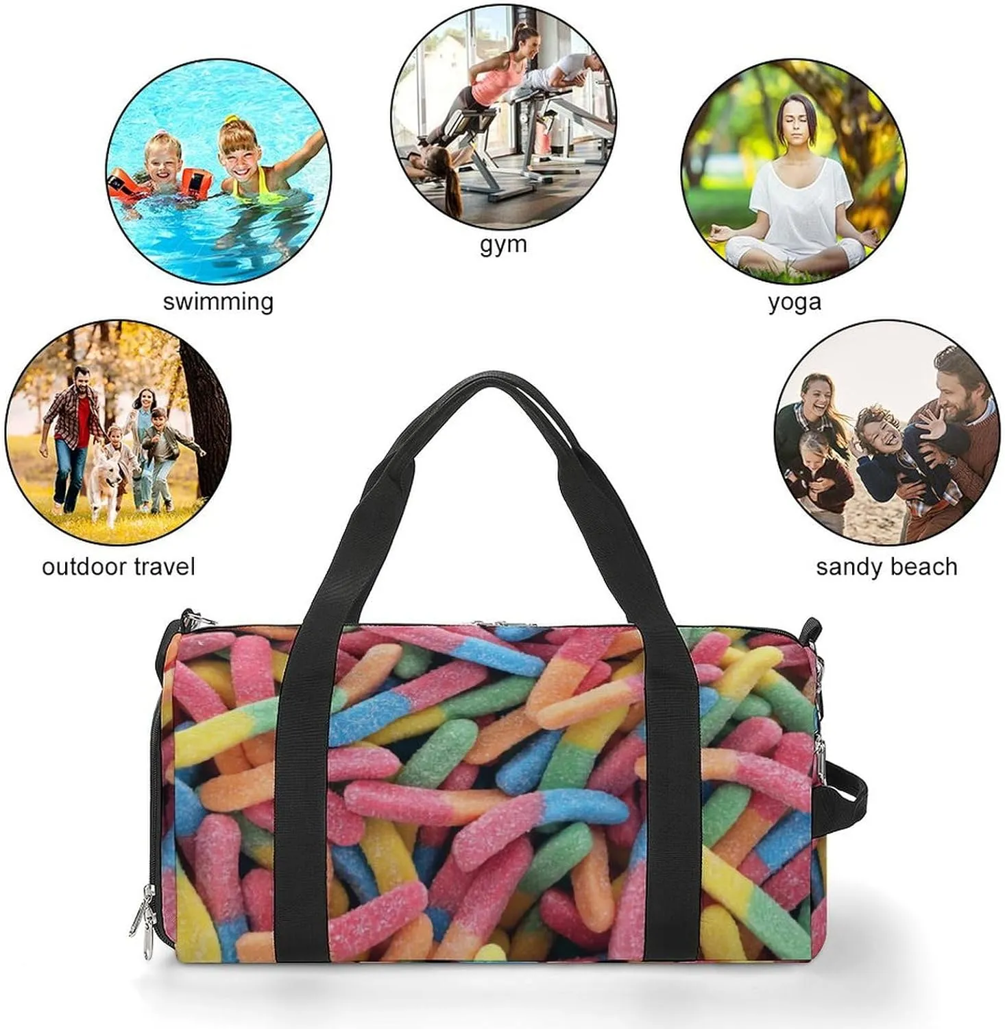 St Patrick Clover Green Fitness Bag with Large Capacity Backpack And Waterproof Bag