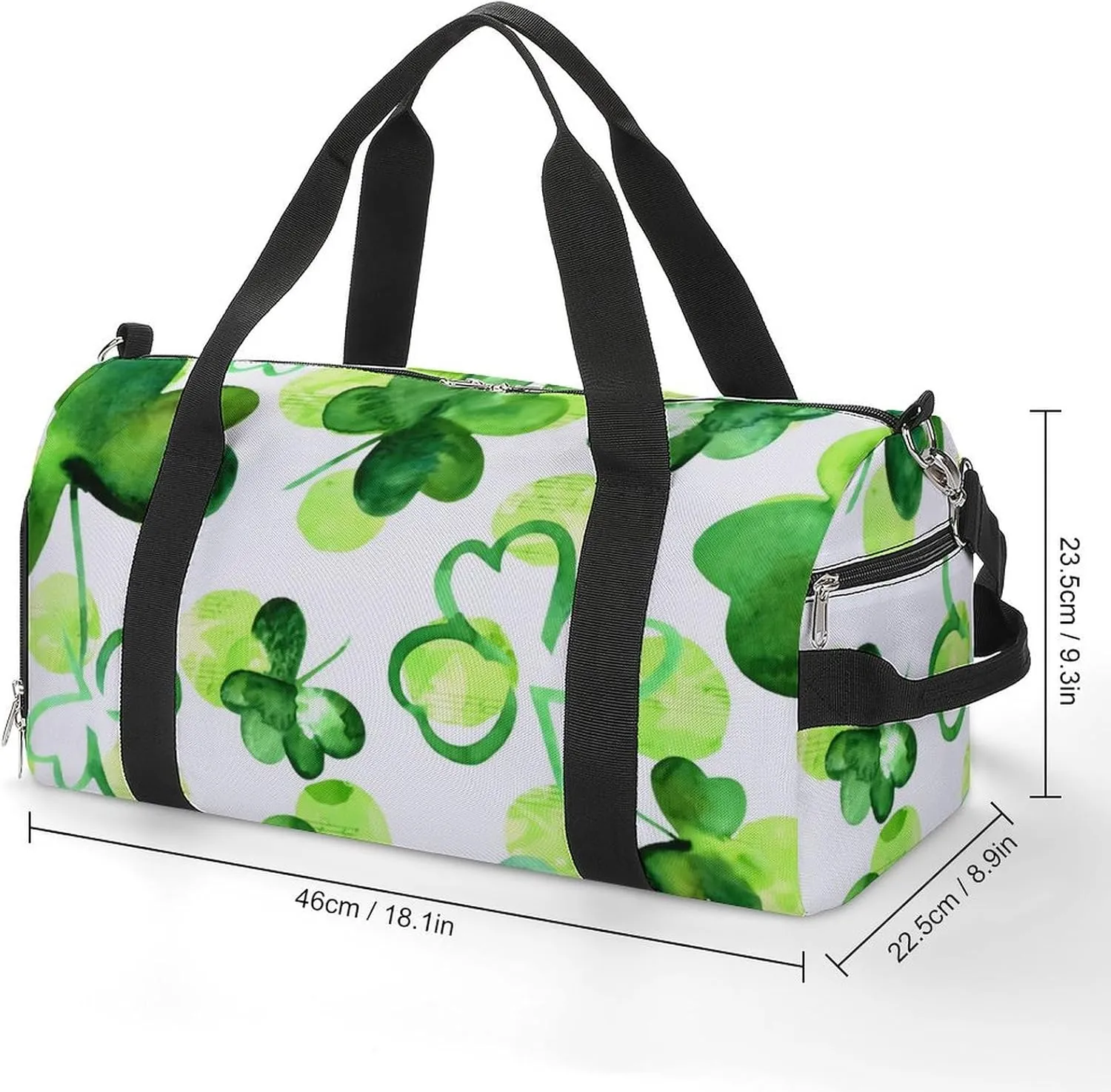St Patrick Clover Green Fitness Bag with Large Capacity Backpack And Waterproof Bag
