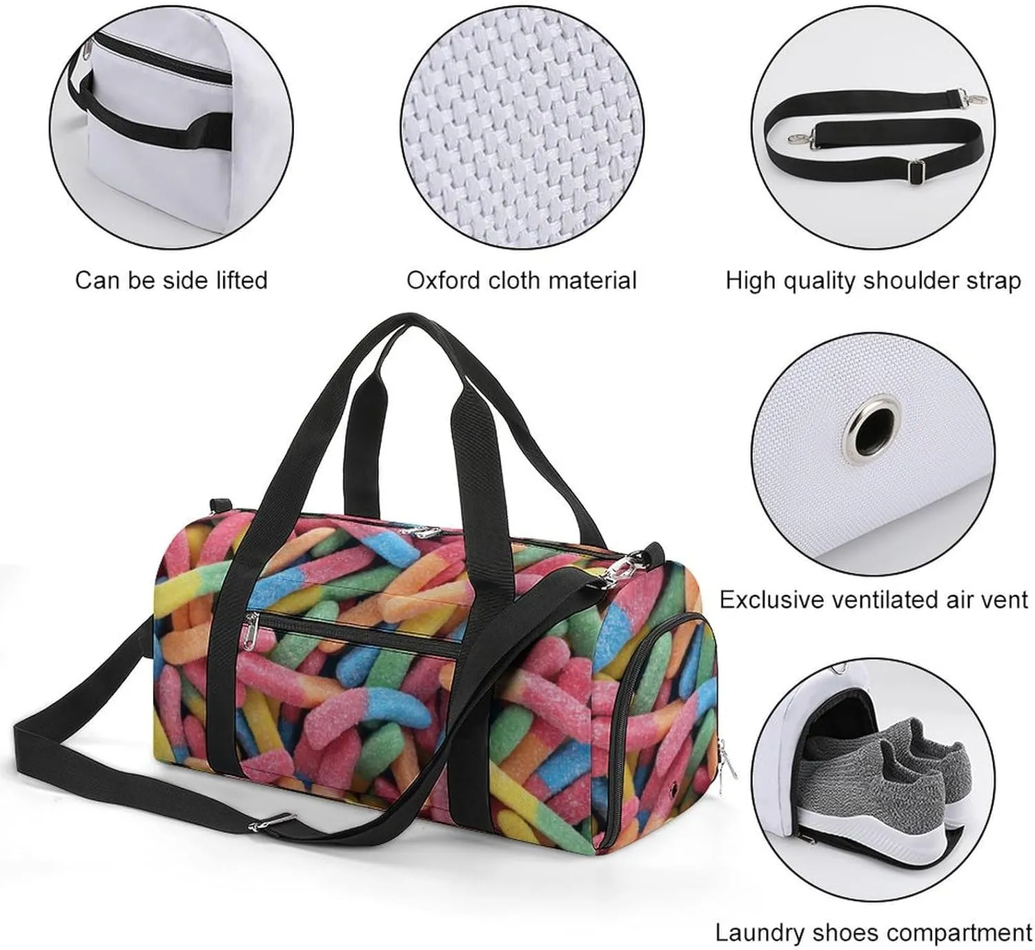St Patrick Clover Green Fitness Bag with Large Capacity Backpack And Waterproof Bag