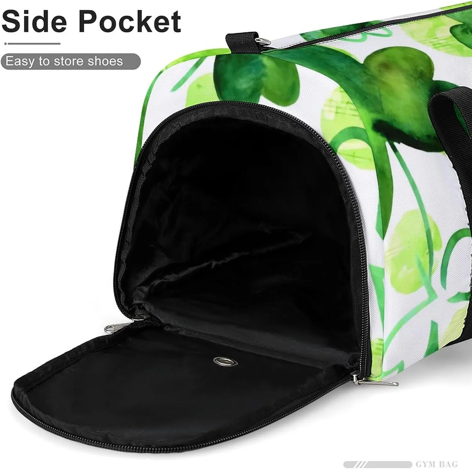 St Patrick Clover Green Fitness Bag with Large Capacity Backpack And Waterproof Bag