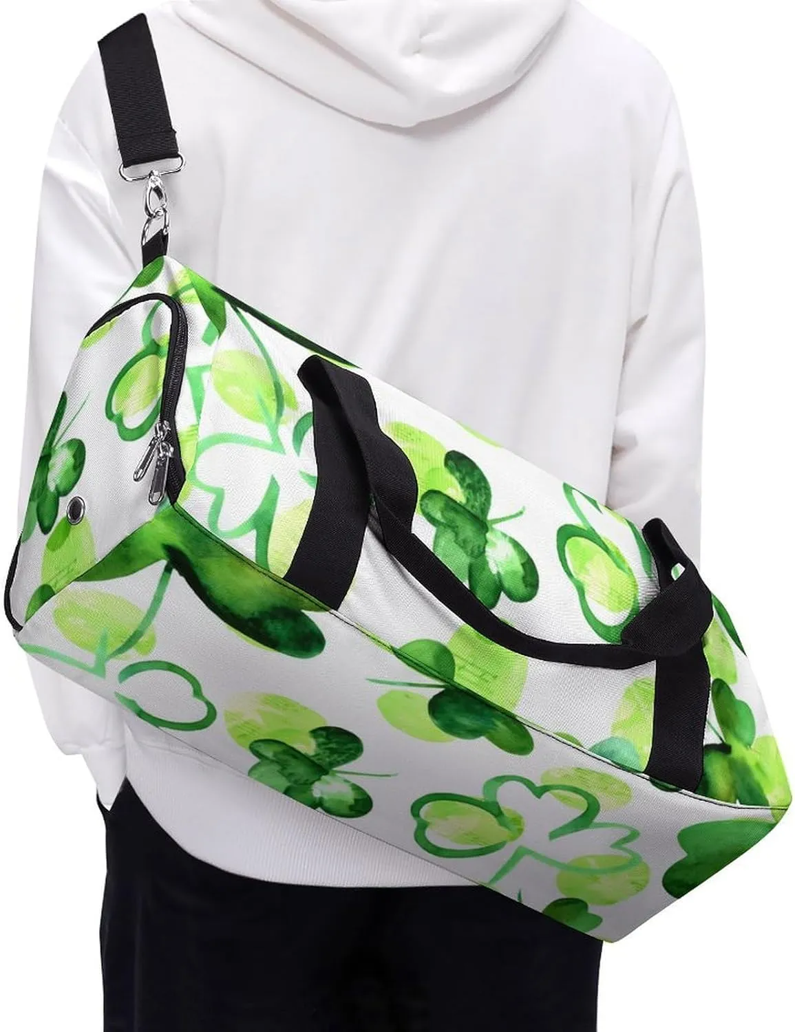 St Patrick Clover Green Fitness Bag with Large Capacity Backpack And Waterproof Bag