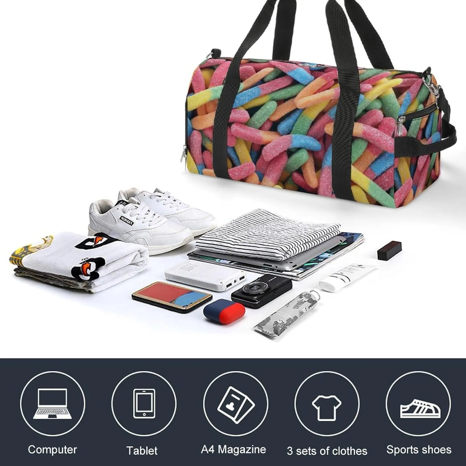 St Patrick Clover Green Fitness Bag with Large Capacity Backpack And Waterproof Bag