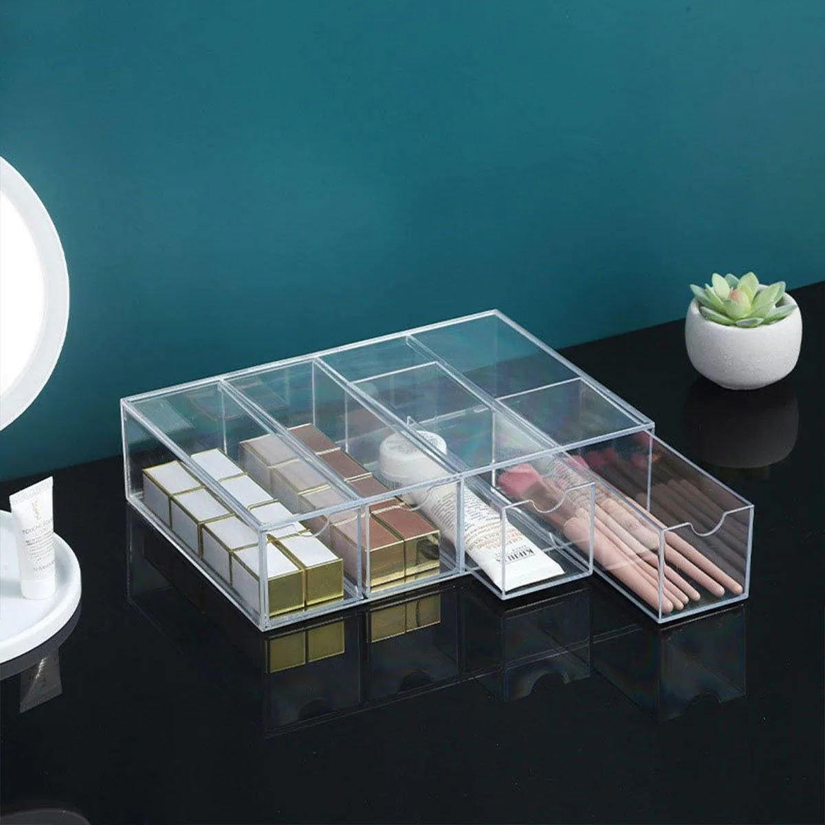 Stackable Acrylic Glasses Sunglasses Display Box Four Layer Drawer Storage