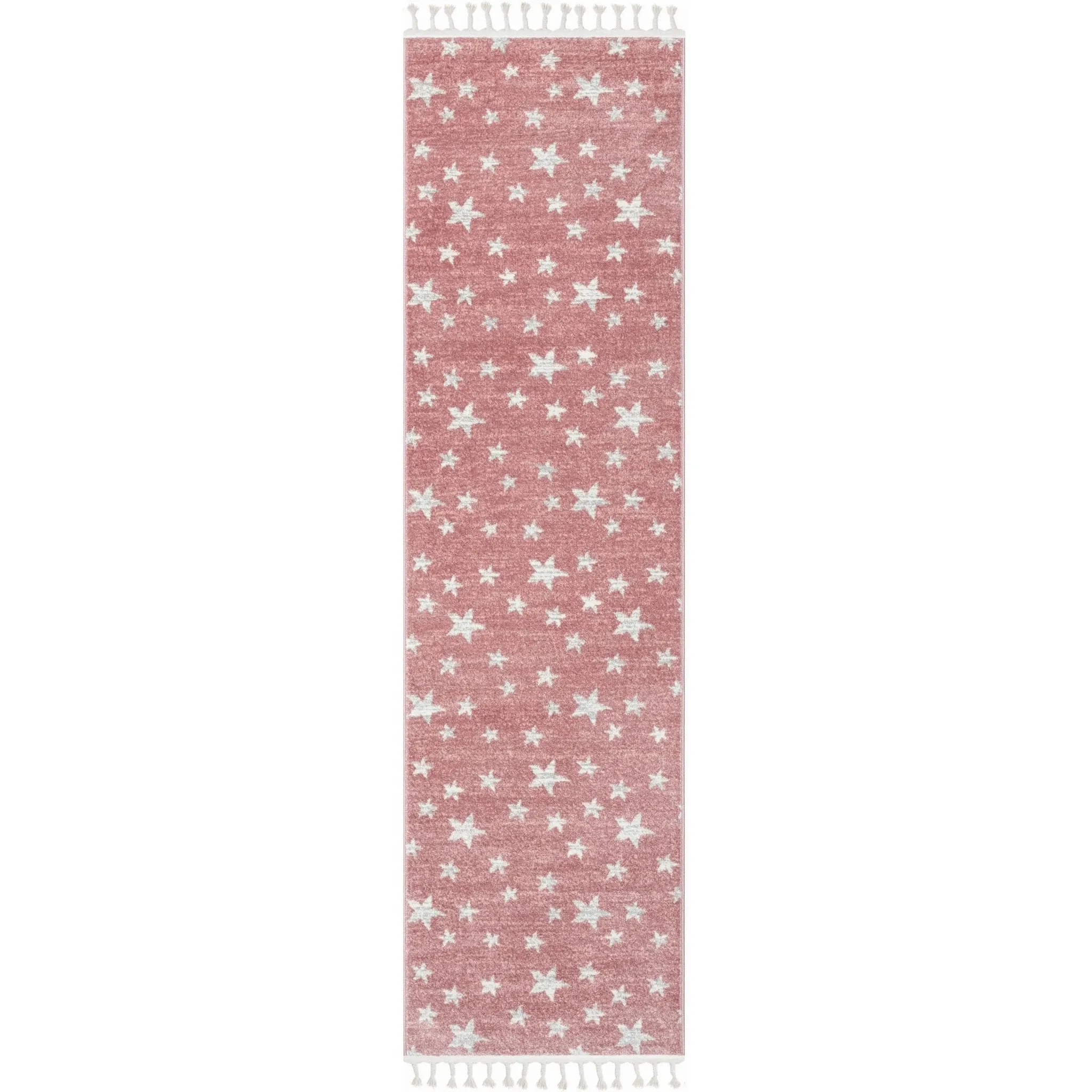 Stars Modern Geometric Pink Kids Rug