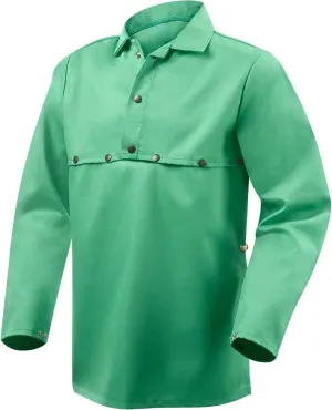 Steiner 1033-4X Cape Sleeve with 19-Inch Bib, Weldlite Green 9.5-Ounce Flame Retardant Cotton, 4X-Large