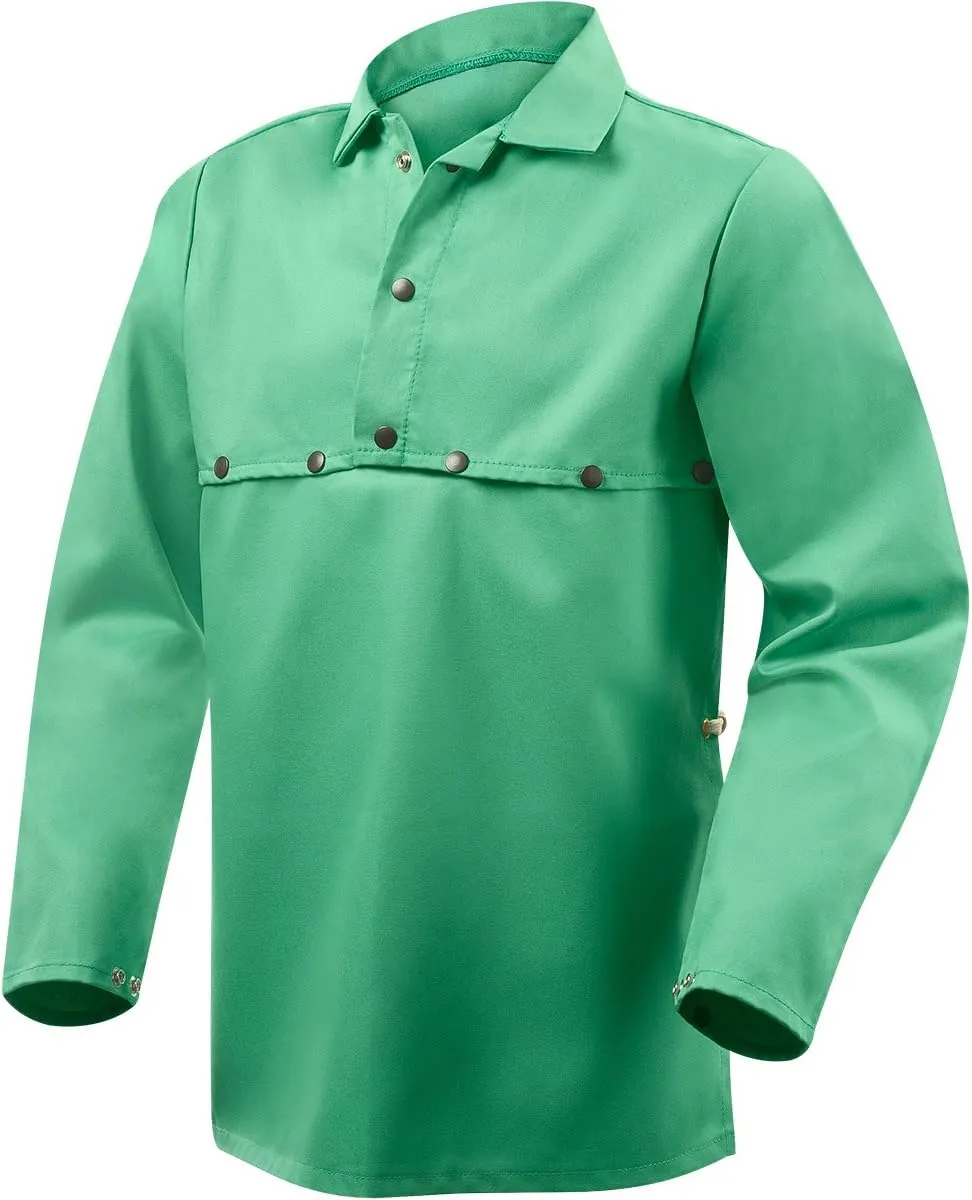 Steiner 1033-4X Cape Sleeve with 19-Inch Bib, Weldlite Green 9.5-Ounce Flame Retardant Cotton, 4X-Large