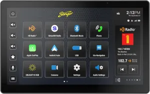 Stinger HORIZON12 12.8" Universal Car Stereo 1080p Full HD Vertical Tesla-Style or Horizontal Touchscreen Radio, Certified Wireless CarPlay/Android Auto, Bluetooth, IP65, HDMI, HD Radio, Camera/USB