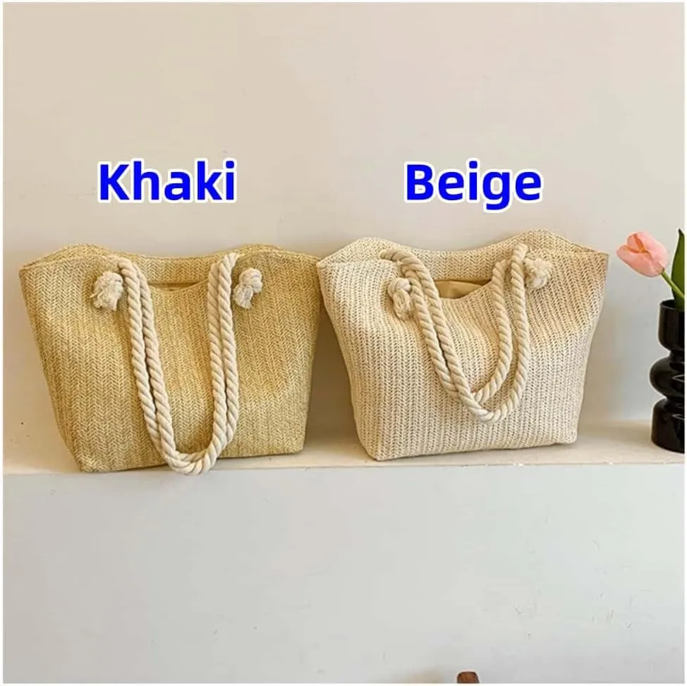 Straw Crossbody Bags for Women Trendy Beach Tote Summer Vacation Outfit Woven Shoulder Handbag Purse Travel Shopping