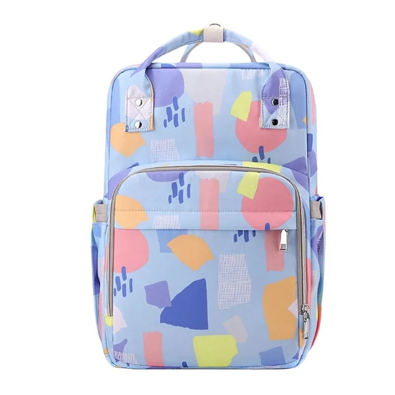 Stylish & Practical Diaper Bag Backpack with Multiple Pockets Portable Nylon Changing Bag Excellent for Organized Moms
