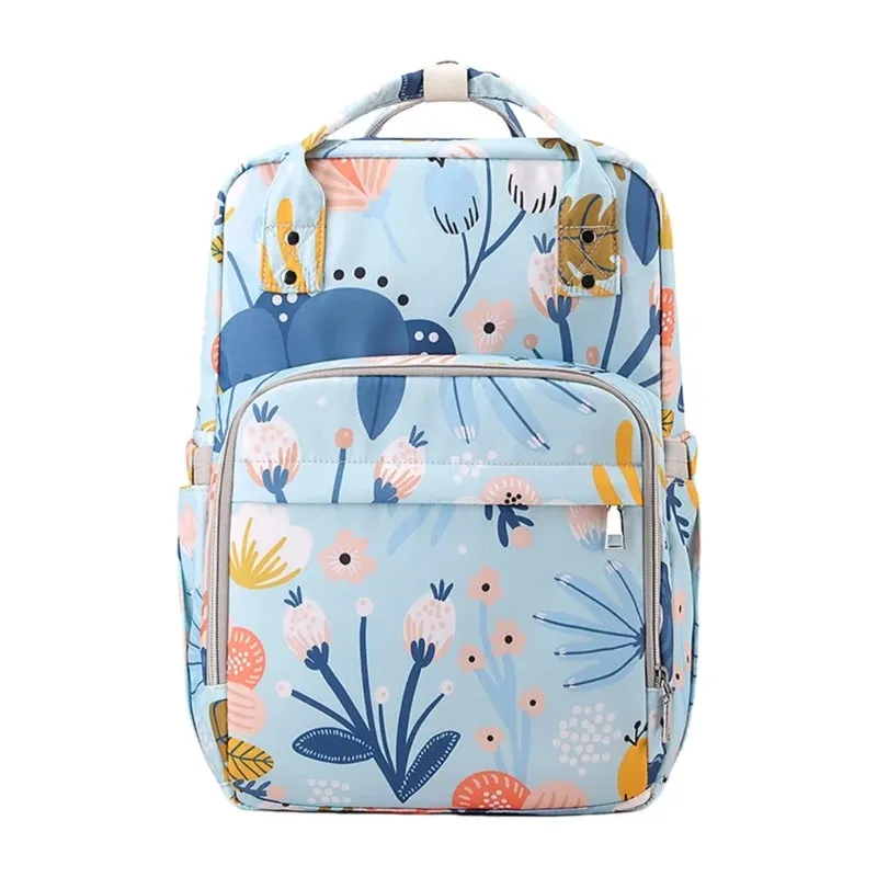 Stylish & Practical Diaper Bag Backpack with Multiple Pockets Portable Nylon Changing Bag Excellent for Organized Moms