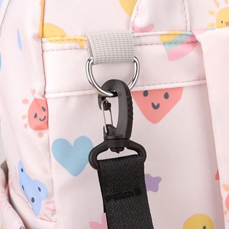 Stylish & Practical Diaper Bag Backpack with Multiple Pockets Portable Nylon Changing Bag Excellent for Organized Moms