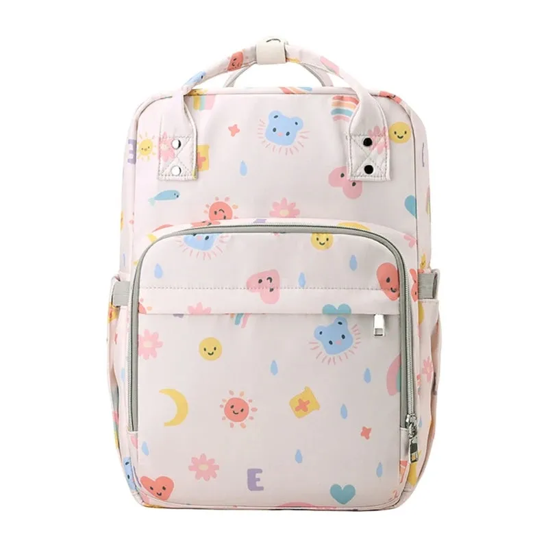 Stylish & Practical Diaper Bag Backpack with Multiple Pockets Portable Nylon Changing Bag Excellent for Organized Moms