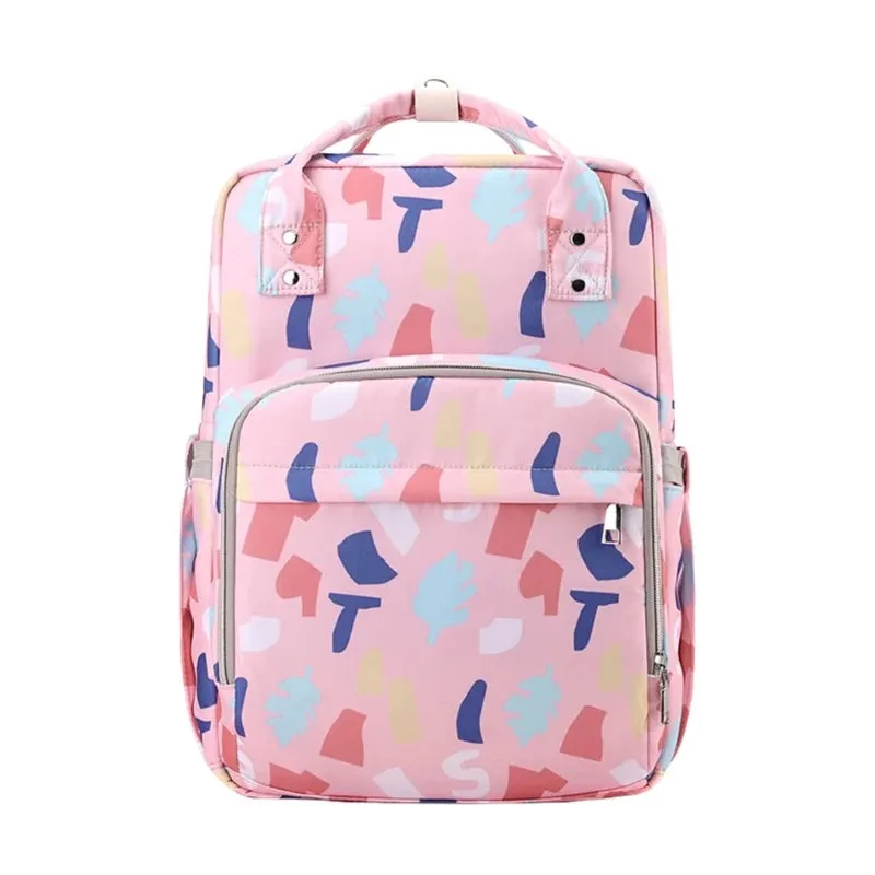 Stylish & Practical Diaper Bag Backpack with Multiple Pockets Portable Nylon Changing Bag Excellent for Organized Moms