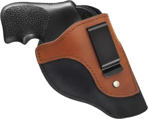 Suede Leather IWB 38 Special Holster, Concealed Carry for Taurus 85 50 - Ruger SP101, LCR - Charter - S&W Bodyguard- J Frame - .38 Snub Nose Holsters