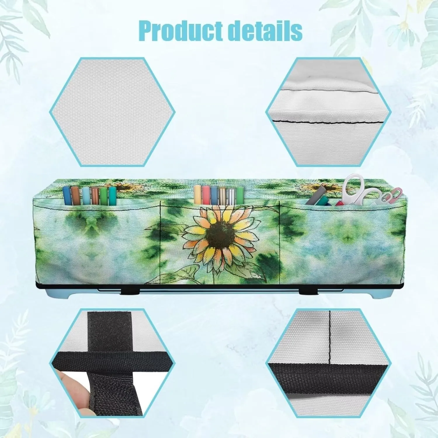 Sunflower Carrying Case Cover Dust Cover Stain Resistant Organization and Storage Bags Lightweight Elastic Scrapbooking Die-cut Machine Covers