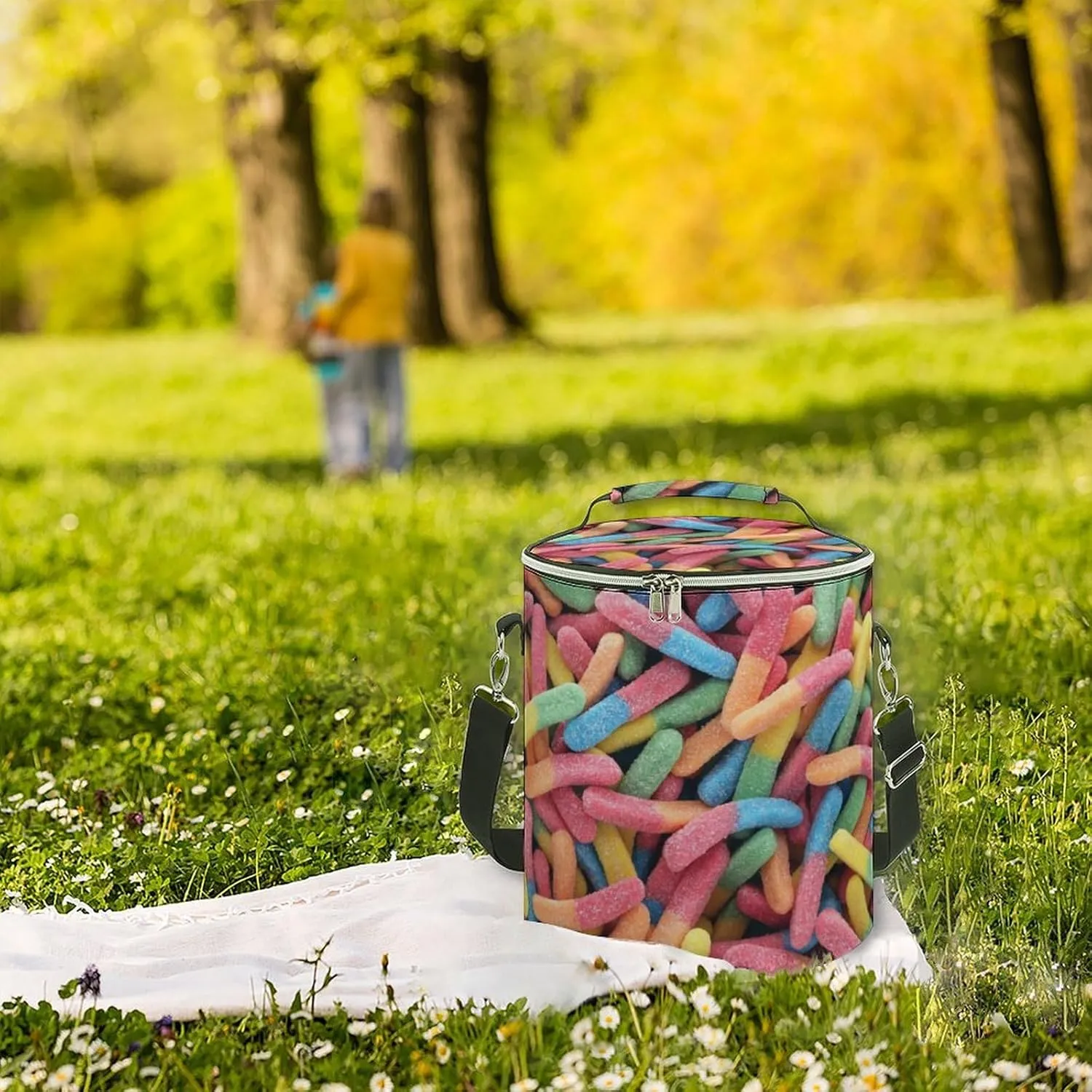 Super Cute Green Avocados The Cylindrical Camping Ice Pack is Reusable Leak Proof Waterproof and Insulated