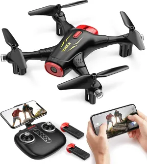 Syma X400 Mini Drone with Camera for Adults & Kids HD Wifi FPV Quadcopter with App Control, Altitude Hold, 3D Flip, One Key Function, Headless Mode, 2 Batteries, Easy to Fly for Beginners
