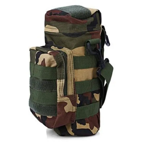 Tactical Outdoor Traveling Utility Water Bottle Bag Pouch Jungle Camouflage