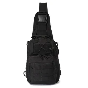 Tactical Utility Sports Hiking Single Shoulder Sling Chest Bag Travel Backpack Black