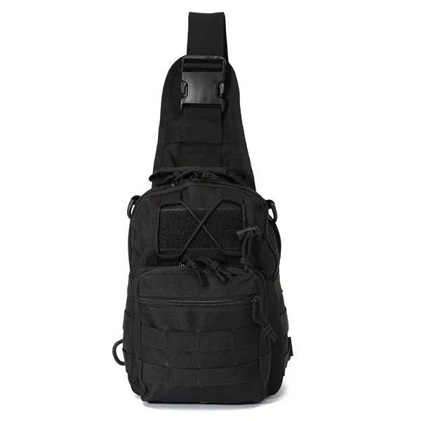 Tactical Utility Sports Hiking Single Shoulder Sling Chest Bag Travel Backpack Black