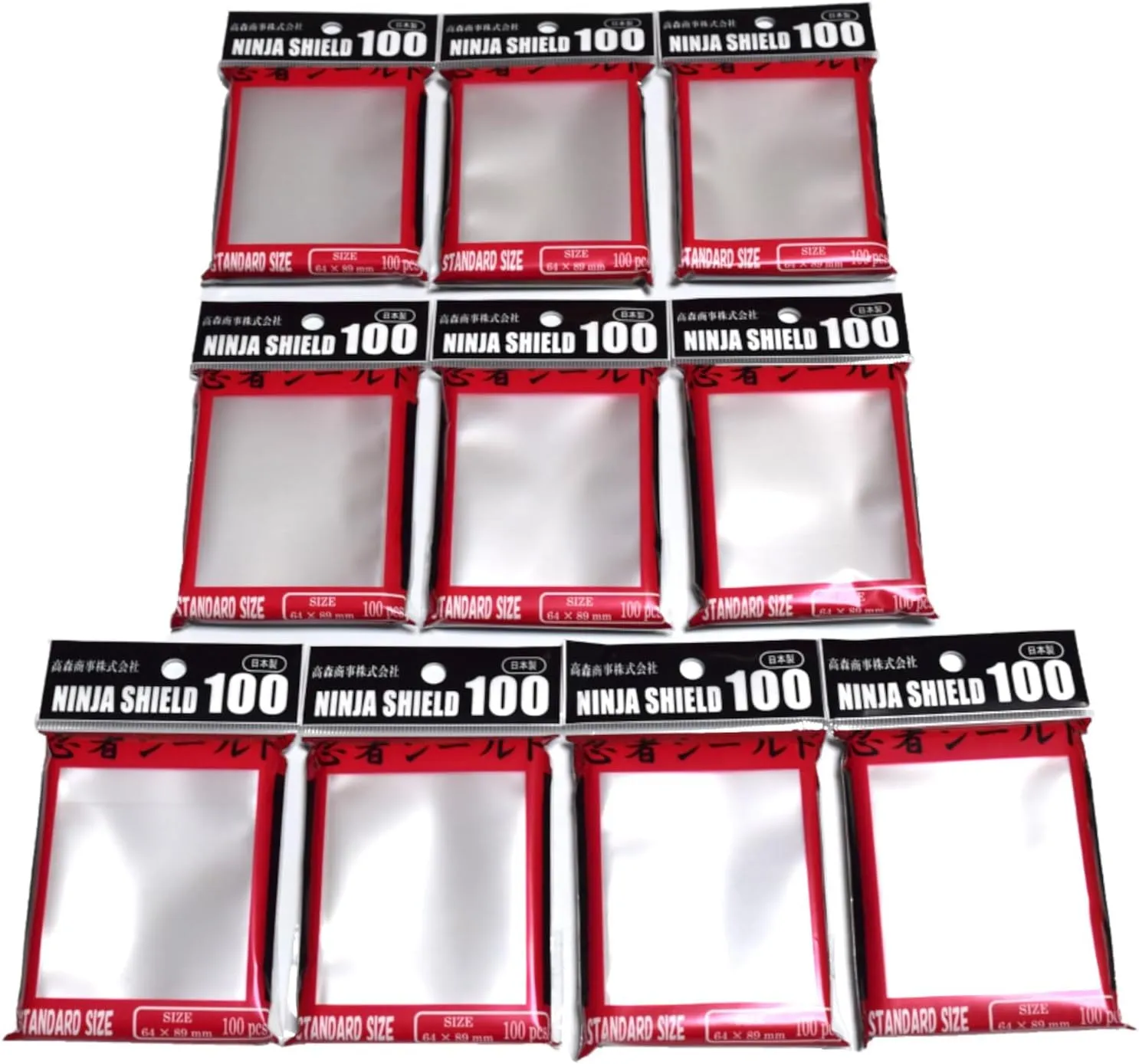 TAKAMORI 10 Set Card Sleeves Ninja Shield 100 (Total 1000 pcs) Made in Japan