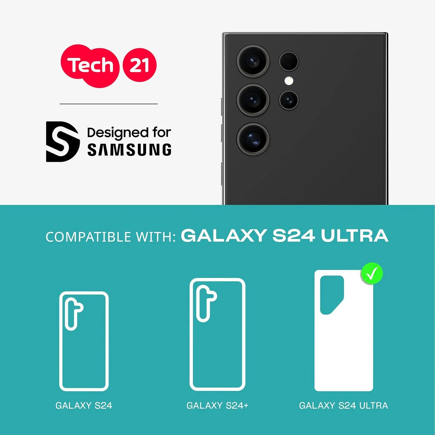Tech21 Evo Clear for Samsung S24 Ultra - Clear