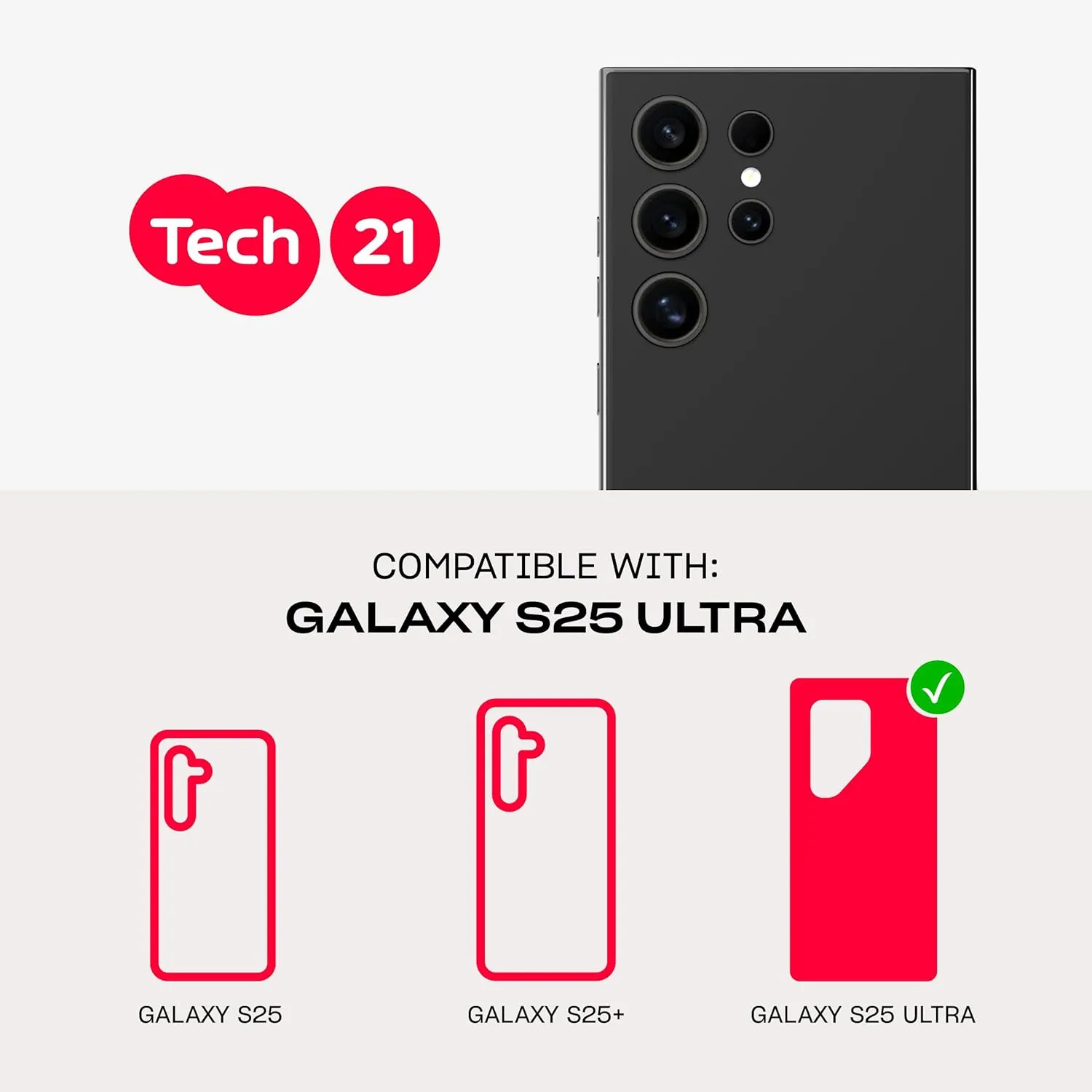Tech21 EvoArmor case for Samsung Galaxy S25 Ultra - with Magnets - Military Grade Protection - Black