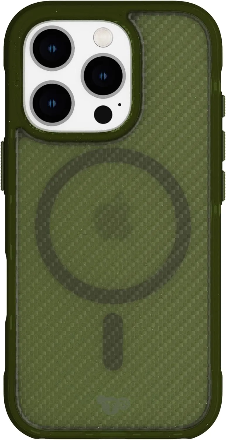 Tech21 EvoArmor for iPhone 16 Pro Compatible with MagSafe - Impact Protection Case 21x Military Standard Tested in Green