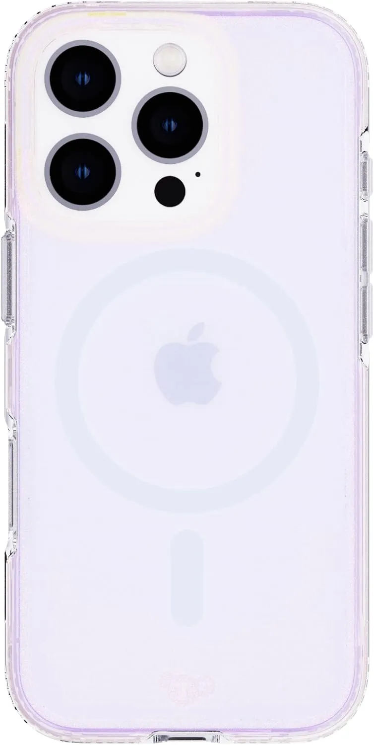 Tech21 EvoArt case for iPhone 16 - Compatible with MagSafe - Impact Protection Case - in Holographic Purple