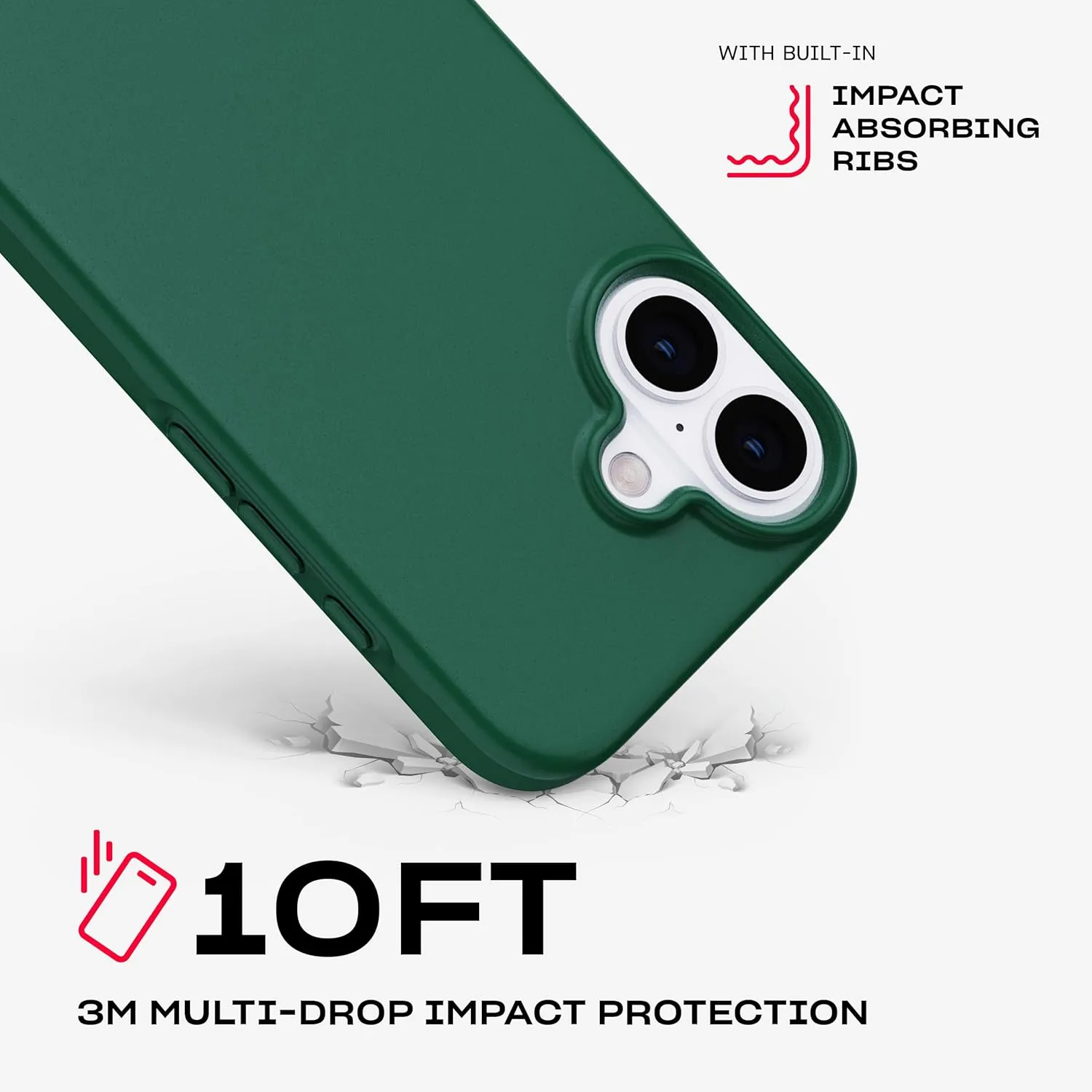 Tech21 EvoLite for iPhone 16 Ultra Thin - Impact Protection Case - in Forest Green
