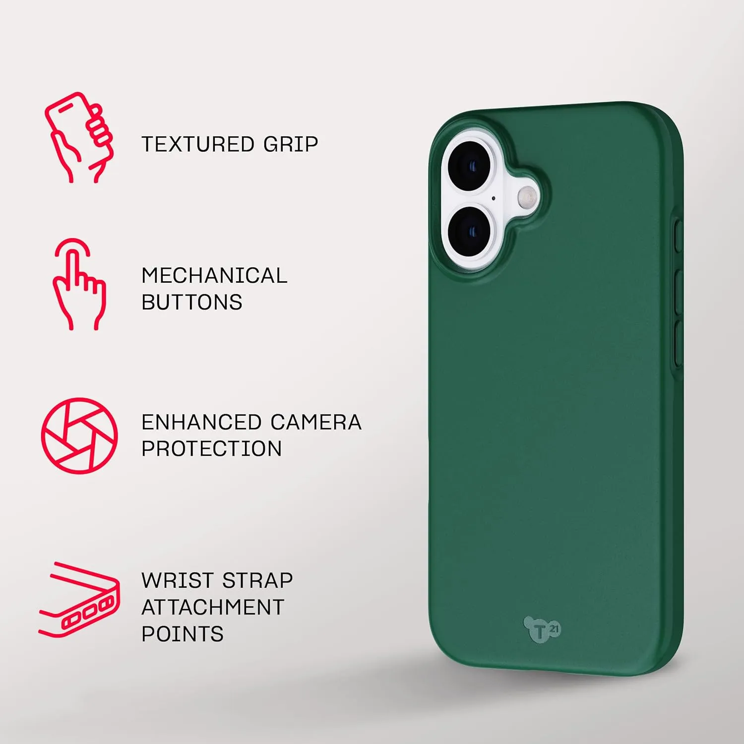 Tech21 EvoLite for iPhone 16 Ultra Thin - Impact Protection Case - in Forest Green