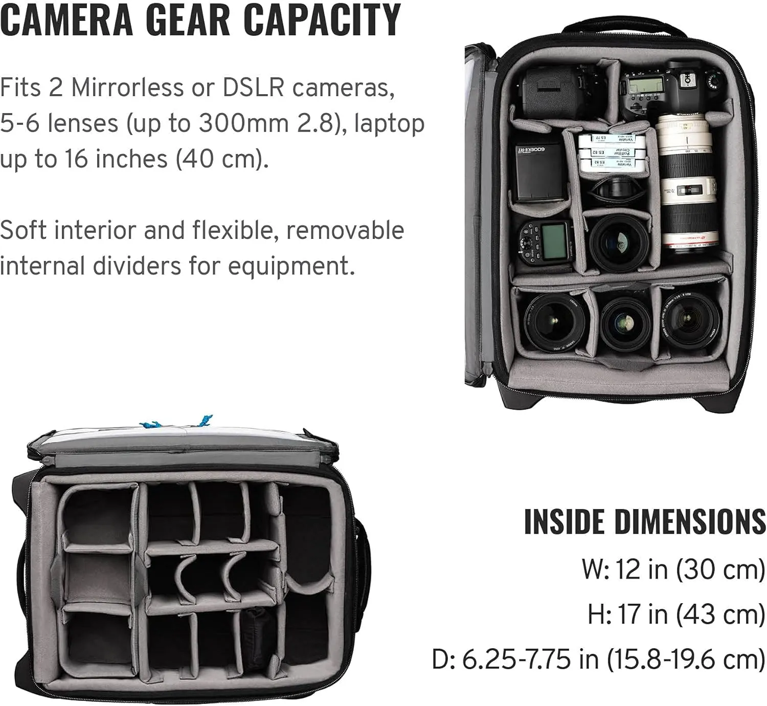 Tenba Roadie Roller 21 US Domestic Carry-On Camera Bag with Wheels (638-712)