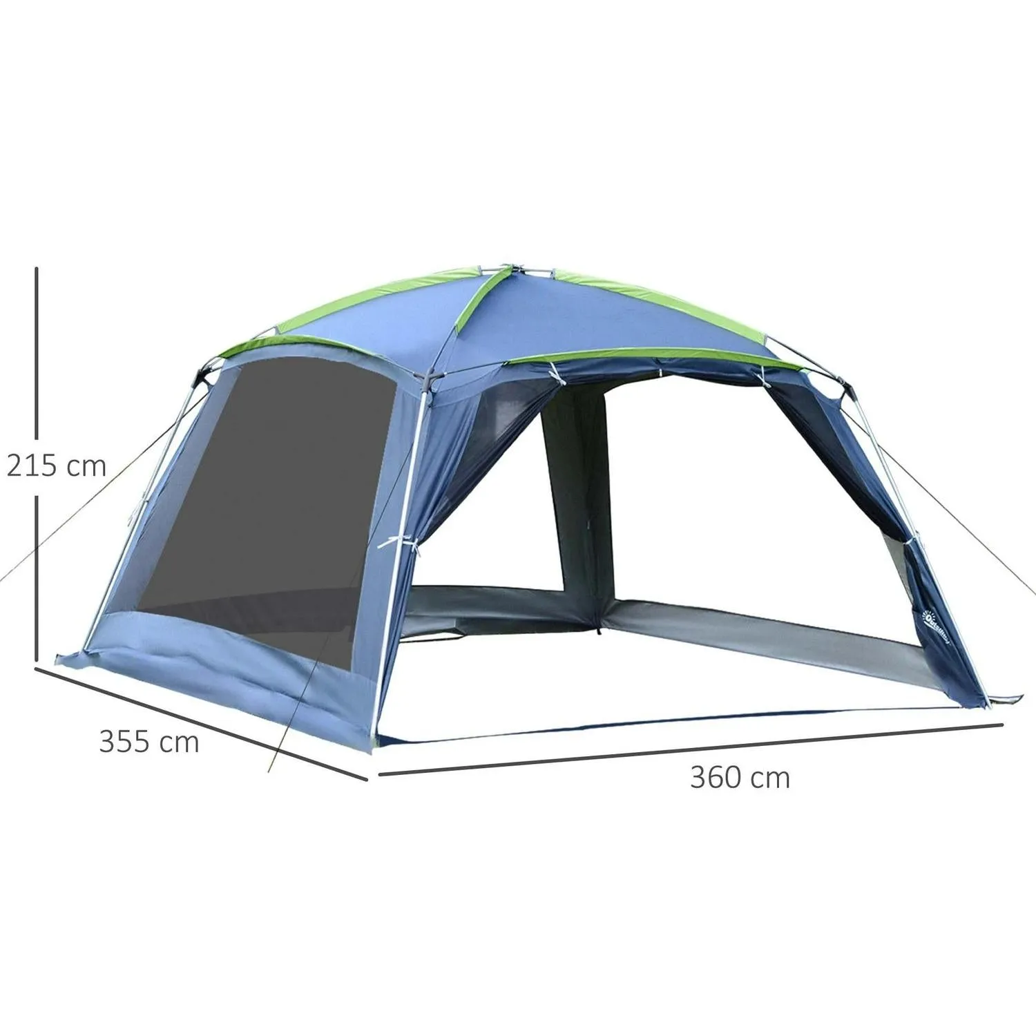 Tent-Dark 5-8 Camping Tent Outsunny Up Blue/Green Pop Complete product line Garden Gazebo Special collection Persons