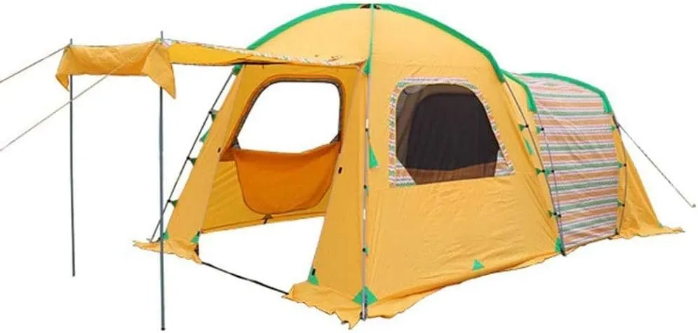 Tent for Camping Rainproof All Seasons Outdoor Tent Couple Travel Camping Tent Coated Silicon Waterproof Tent 2 People Portable Large Space for Picnic Outdoors