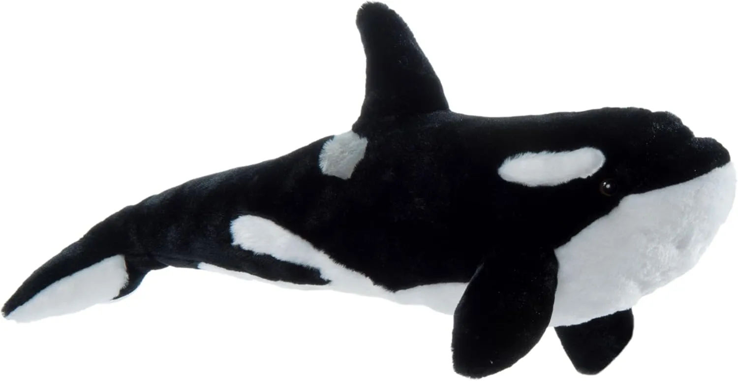 The Petting Zoo Orca Stuffed Animal Plushie, Gifts for Kids, Wild Onez Sealife Animals, Whale Plush Toy, 20 inches