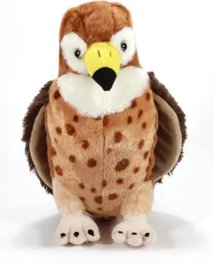 The Petting Zoo Red Tailed Hawk Stuffed Animal Plushie, Gifts for Kids, Wild Onez Zoo Animals, Hawk Plush Toy 12 inches