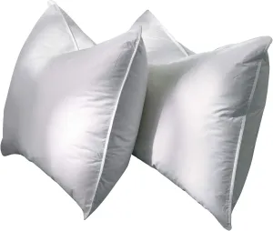 The Ritz-Carlton Pillow - Standard Size 20” x 26” - Luxury Hotel Pillow with Dual-Chamber Down & Feather Fill, Breathable, 100% Cotton Cover, Made in USA, Machine Washable