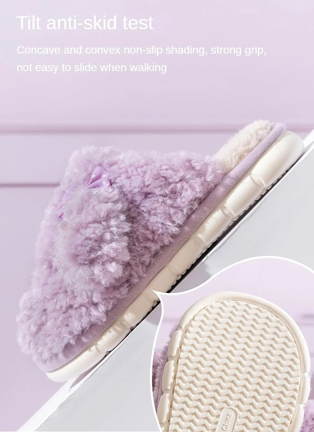 Thick Bottom Fluffy, Women's Winter, Autumn Couple Slippers - Cute indoor animal slippers with PVC sole and plush upper. Keep your feet warm and cozy!